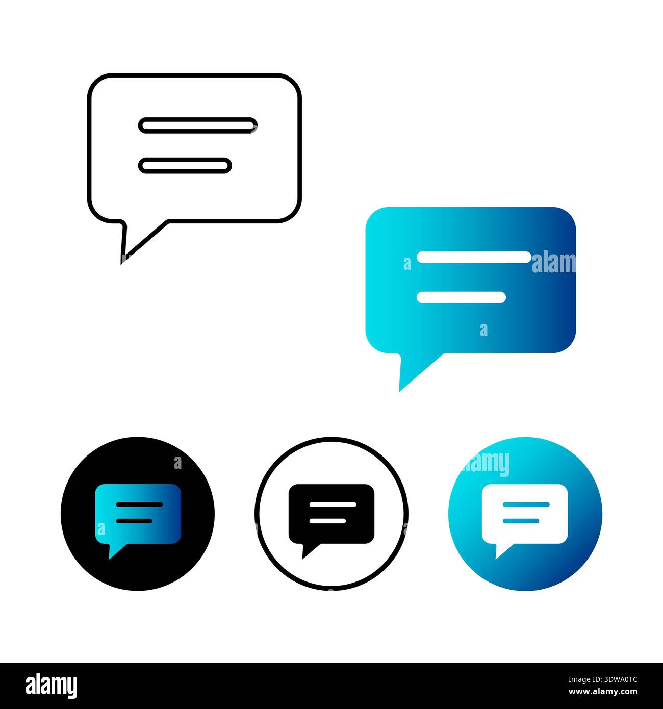 Abstrakte Illustration des Chatbox-Symbols, kann für Geschäftsdesigns, Präsentationsdesigns oder andere geeignete Designs verwendet werden. Stock Vektor