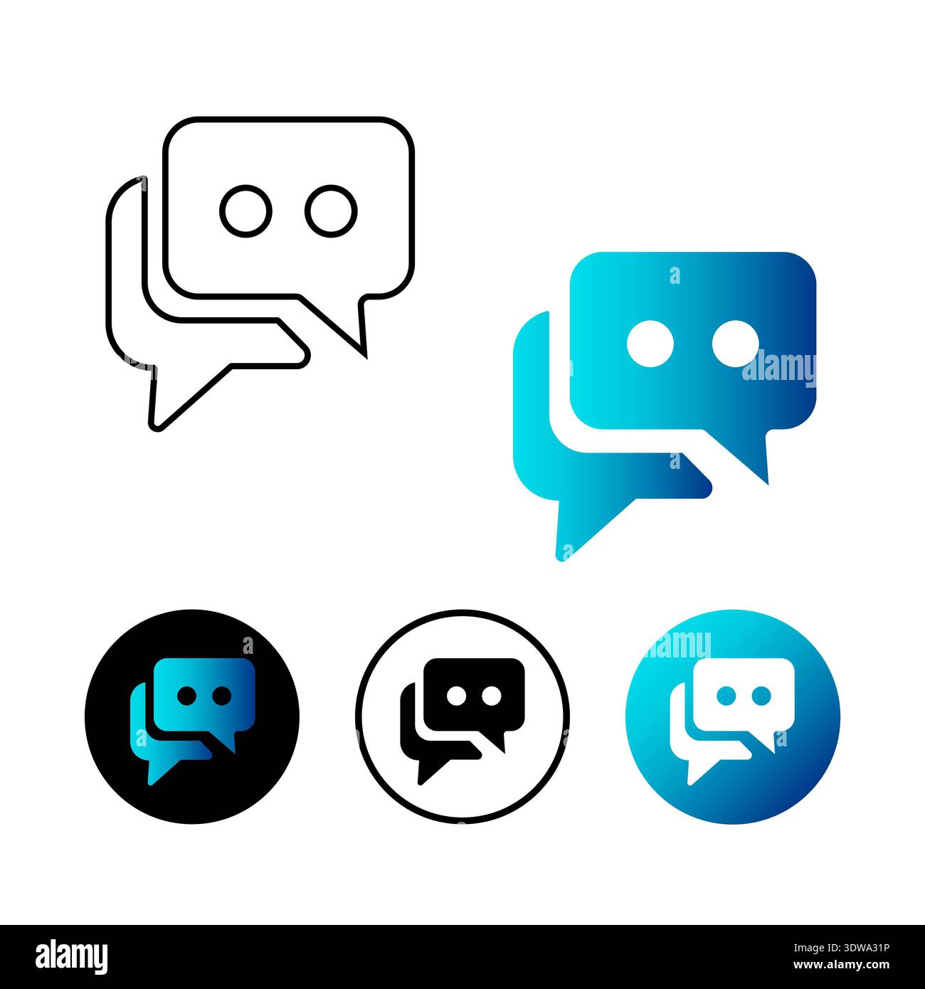 Abstrakte Forum Chat-Icon-Illustration, kann für Business-Designs, Präsentationsdesigns oder andere geeignete Designs verwendet werden. Stock Vektor