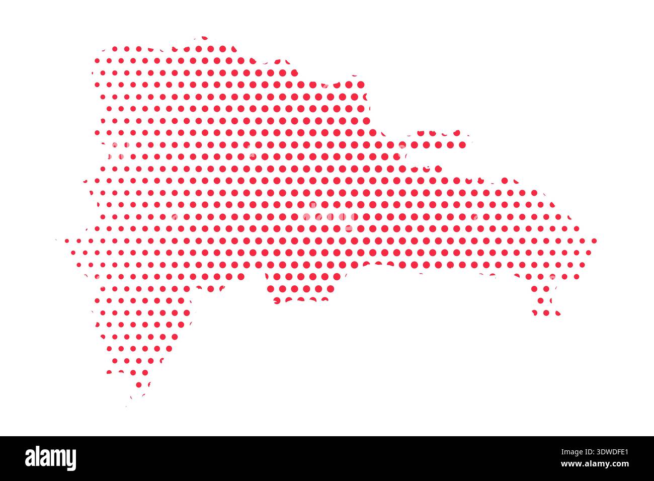 Vektor Dominikanische Republik gepunktete Karte Illustration, kann für Geschäftsdesigns, Präsentationsdesigns oder andere geeignete Designs verwendet werden. Stock Vektor