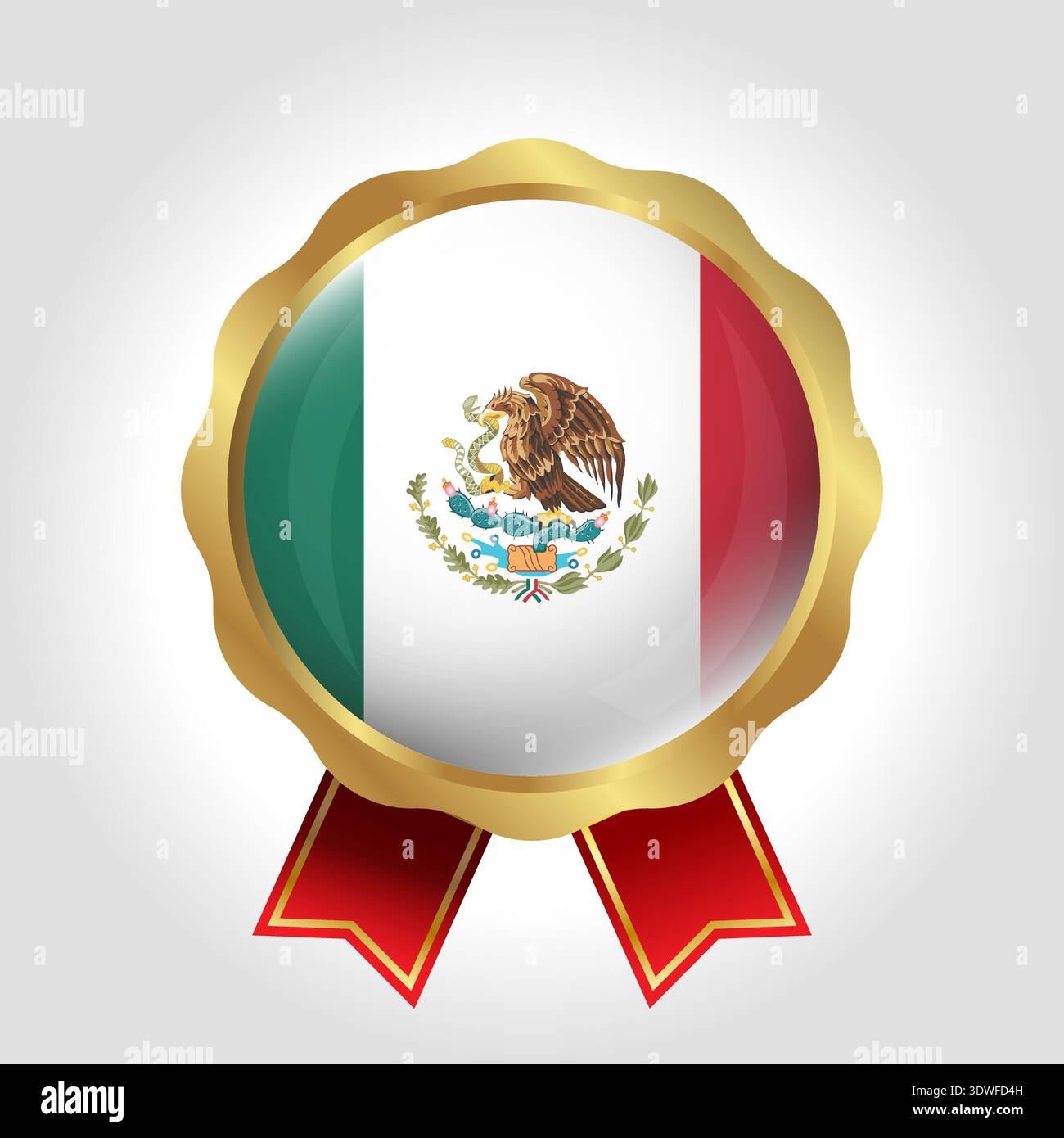 Kreatives Mexiko-Flaggenlabel Vektordesign Stock Vektor