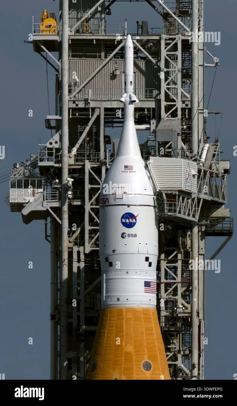 Nahaufnahme des Mannschaftsabteils von Artemis II Stockfoto
