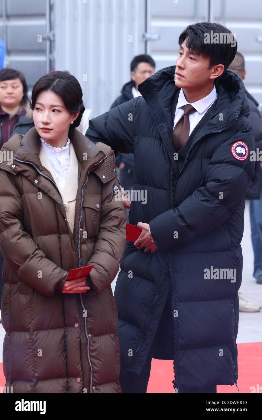 Der chinesische Schauspieler Liu Xiaoxu nimmt am 26. Februar 2026 an einer Veranstaltung in Hengdian der Stadt Jinhua in der ostchinesischen Provinz Zhejiang Teil. (Foto: Imaginechina/SIPA USA) Credit: SIPA US/Alamy Live News Stockfoto