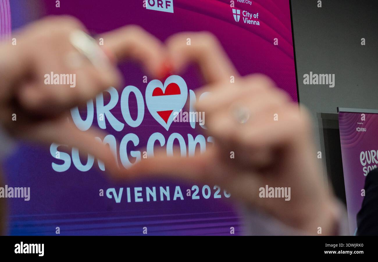 20260226 Medienupdate zum EUROVISION SONG CONTEST WIEN, OESTERREICH - 26. FEBRUAR: Sujet - Symbolbild - Mediengespraech anlaesslich eines ORF Updates zum 70. Eurovision Song Contest vom 12. bis zum 16. Mai 2026 in Wien im ORF-MedienCampus am 26. Februar 2026 in Wien, Oesterreich. 260226 SEPA 17 031 Copyright: XIsabellexOuvrardx SEPAxMedia Stockfoto