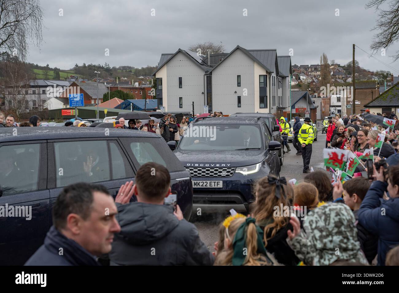 Prinz und Prinzessin von Wales besuchen Mid Wales Stockfoto