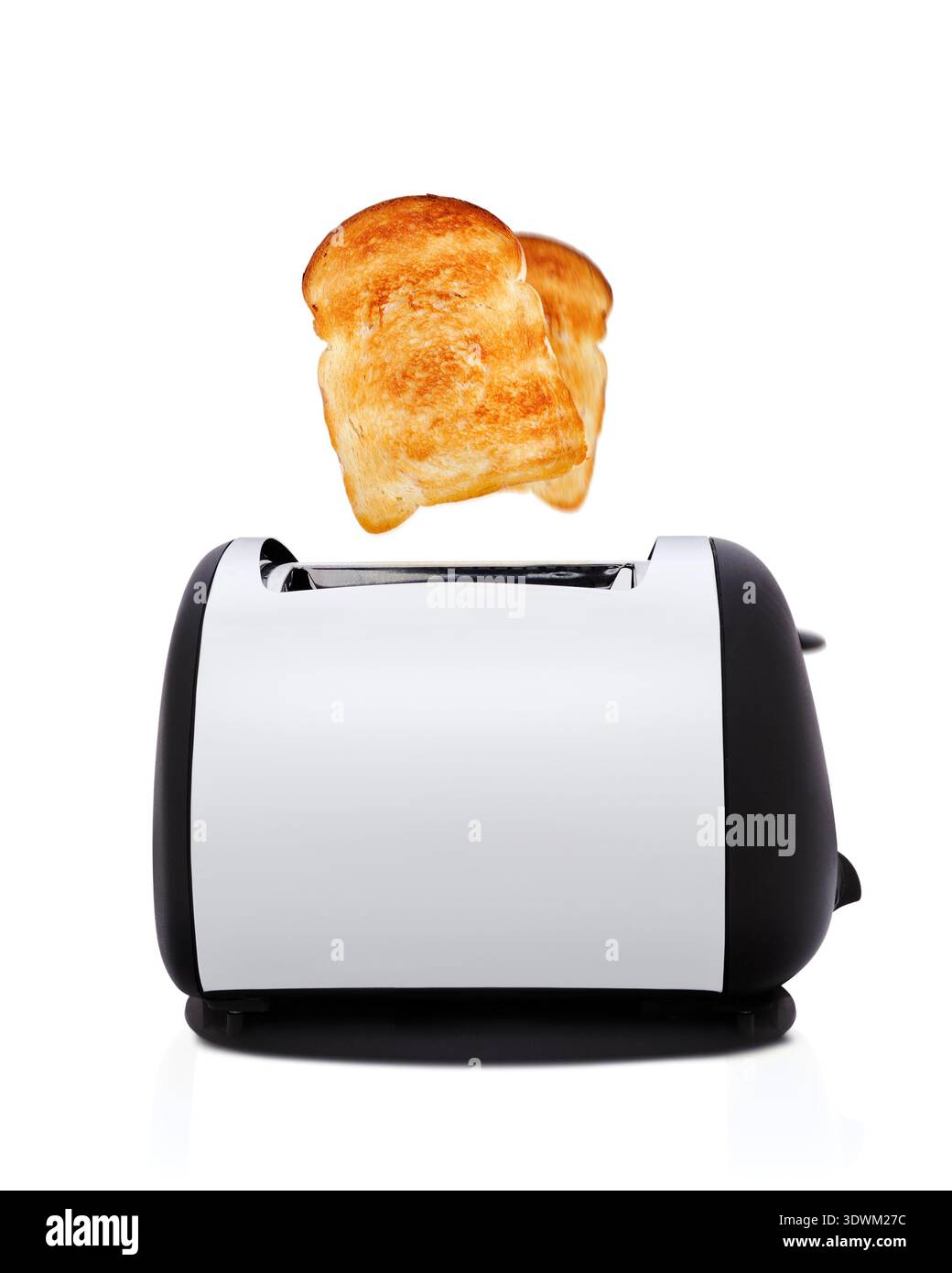 Toast aus einem Toaster Stockfoto