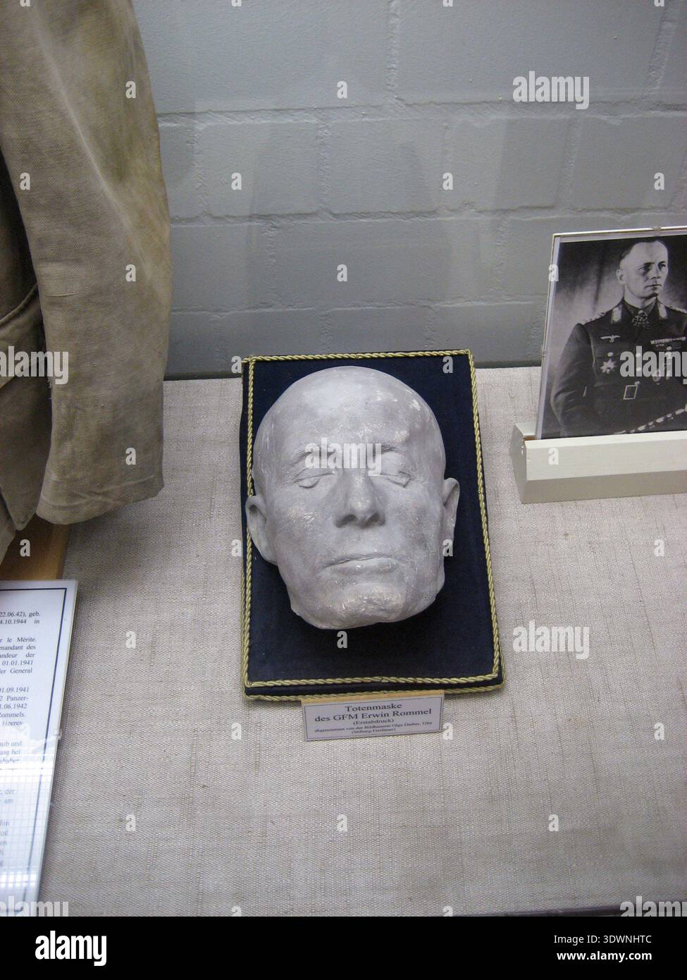 Erwin Rommel Totenmaske Stockfoto