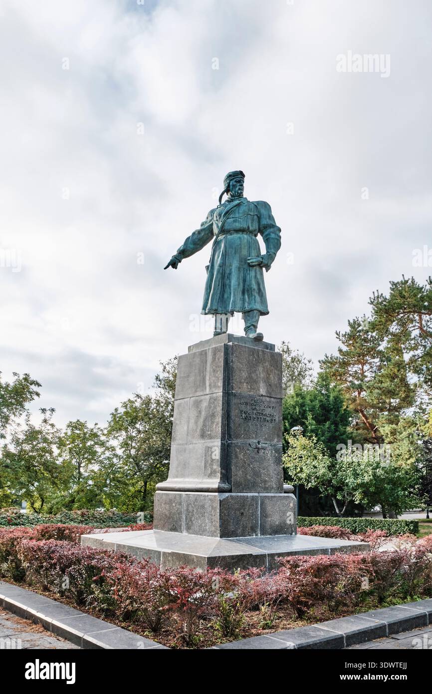 Denkmal für den Helden der Sowjetunion Wiktor Kholzunow in Wolgograd, Russland Stockfoto