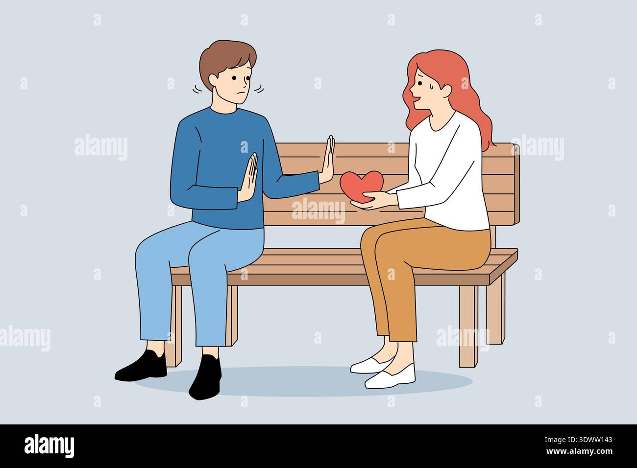Moderne Dating-Szene, Die Durch Eine Intime Outdoor-Szene Mit Herzlicher Entschuldigung Und Zuneigung Aufgenommen Wurde Stockfoto
