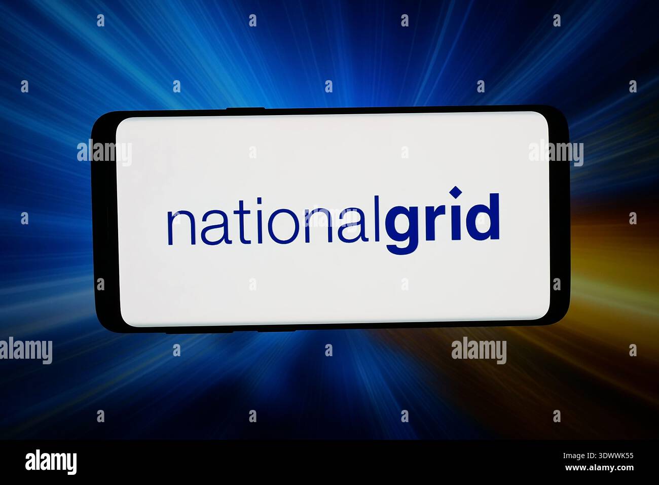 Stuttgart, Deutschland - 23.02.2026: In dieser Fotoabbildung ist das Logo des britischen Energieversorgers National Grid plc auf einem Smartphone zu sehen Stockfoto