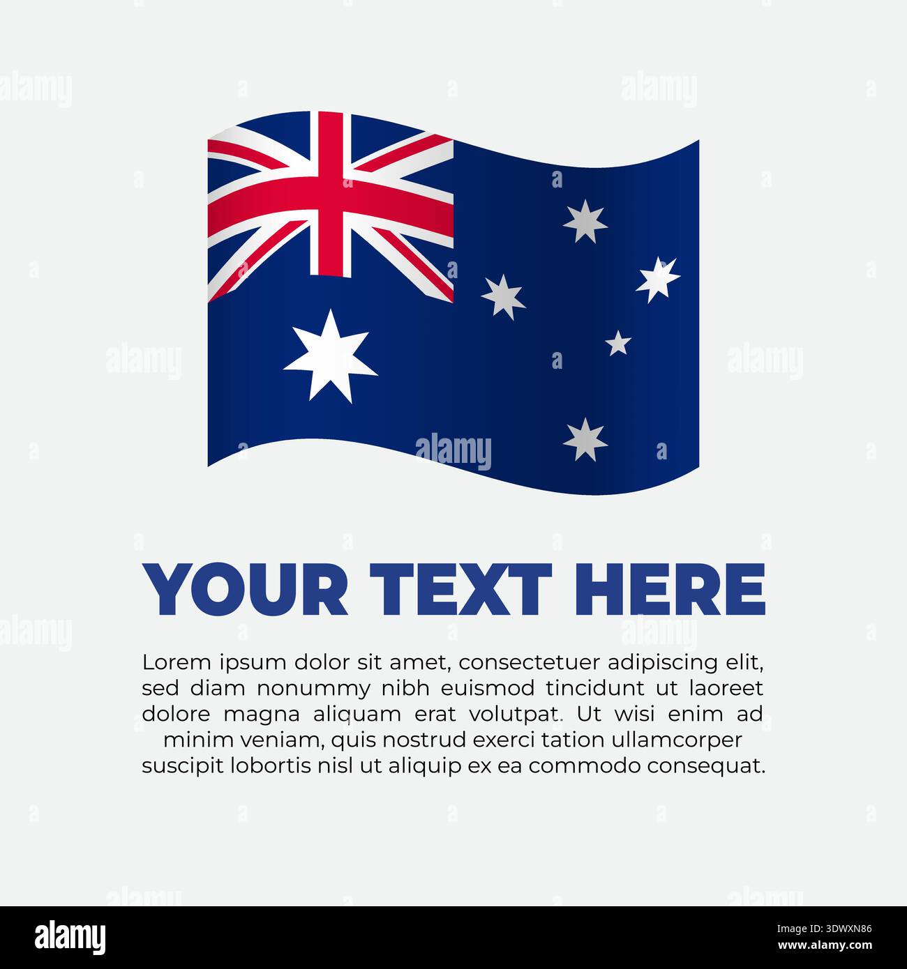 Australien Flag Banner Hintergrundvorlage, Vektor editierbares Design, kann für Geschäfts- oder Präsentationsdesign verwendet werden. Stock Vektor
