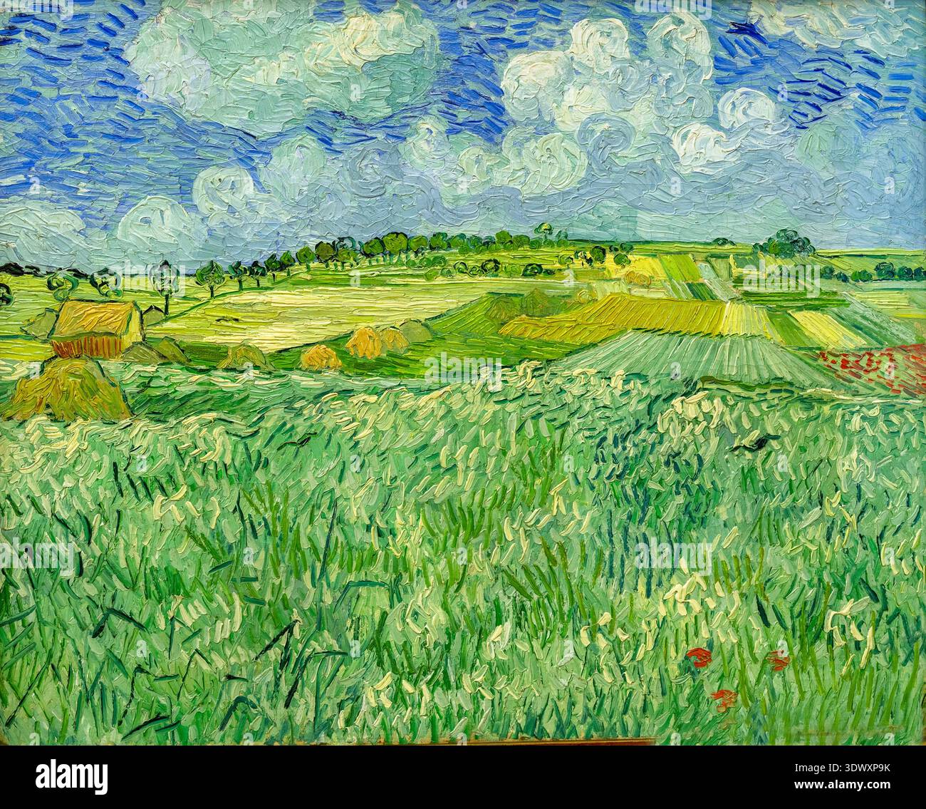 Die neue Pinakothek, Gemälde mit dem Titel „Ebene bei Auvers“ Stockfoto