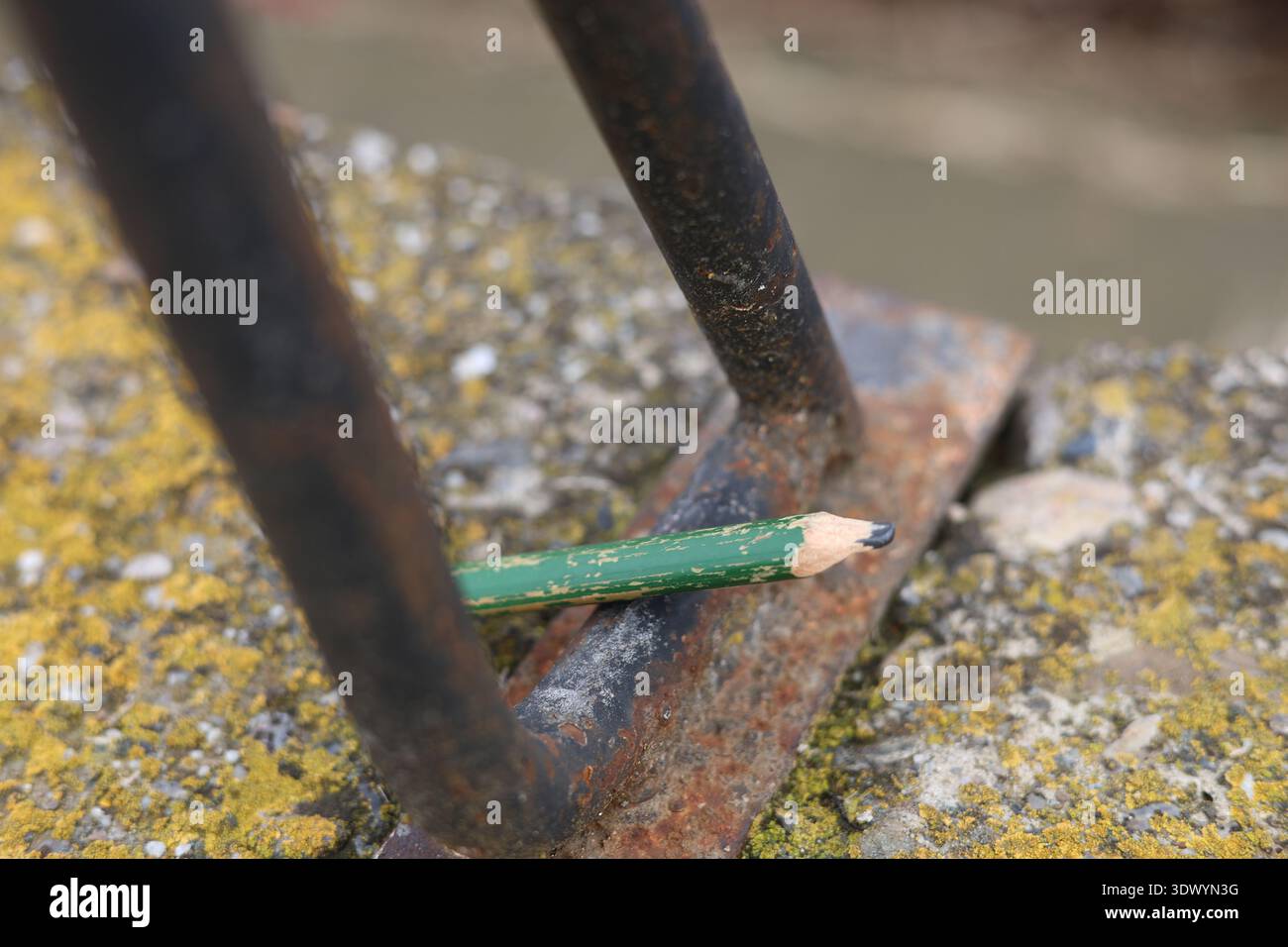 Altes gebrauchtes Schreinerstift-Werkzeug Stockfoto