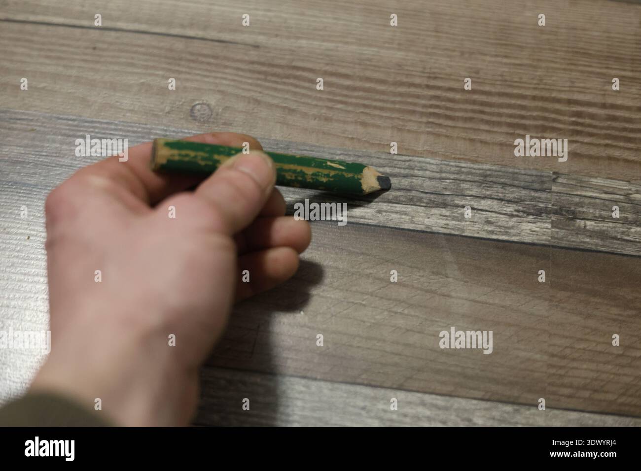 Altes gebrauchtes Schreinerstift-Werkzeug Stockfoto