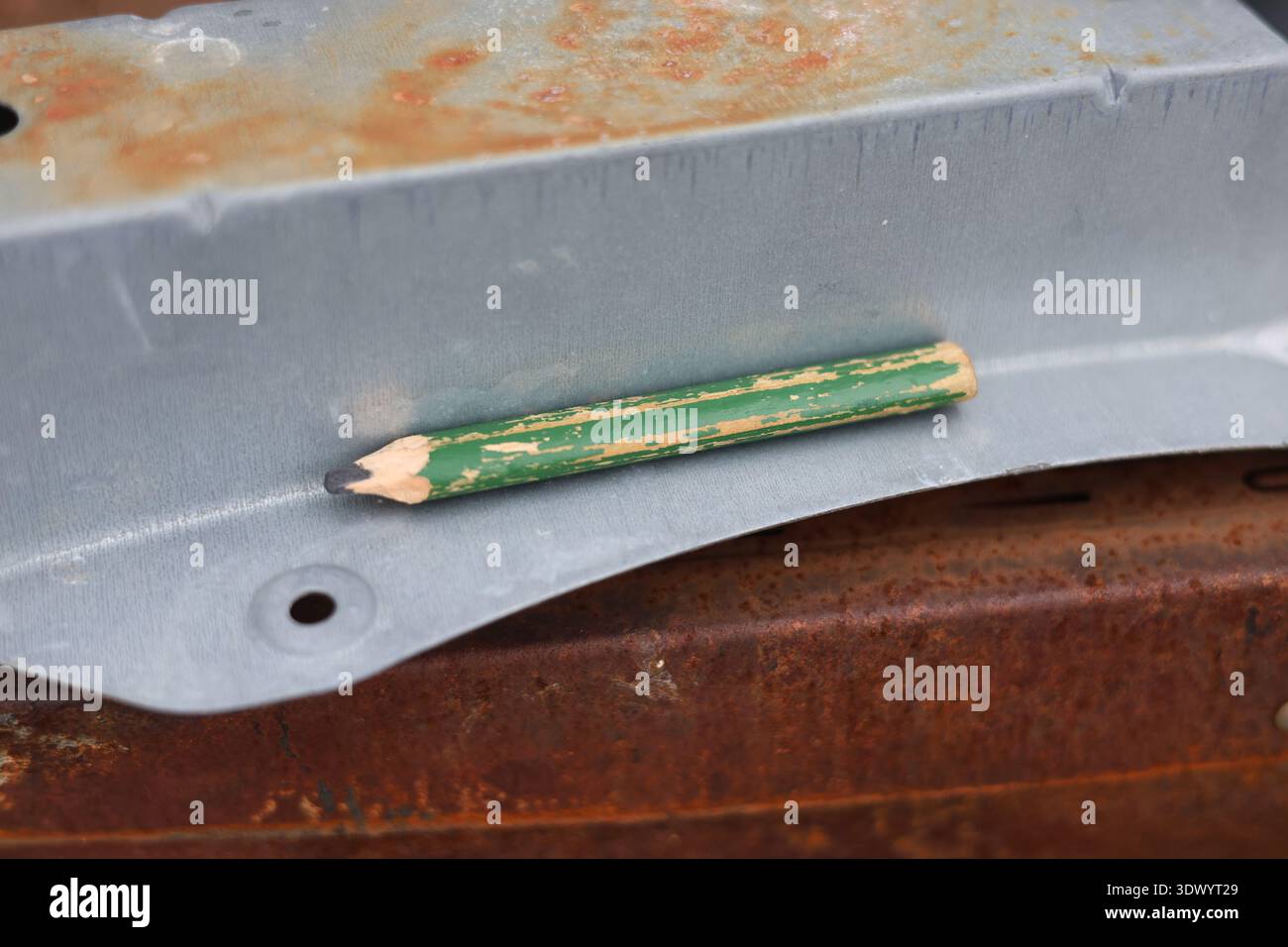 Altes gebrauchtes Schreinerstift-Werkzeug Stockfoto