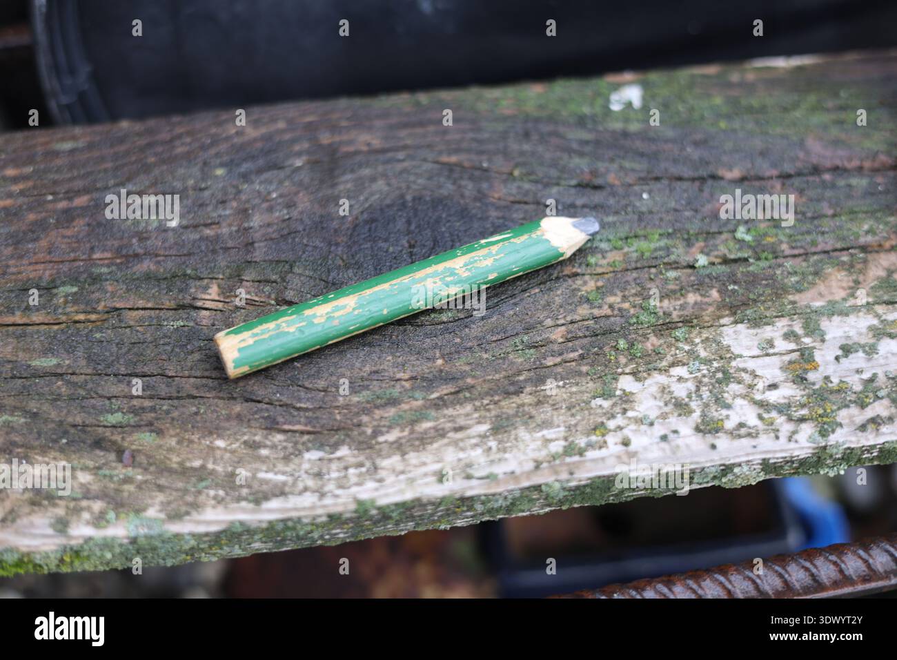 Altes gebrauchtes Schreinerstift-Werkzeug Stockfoto