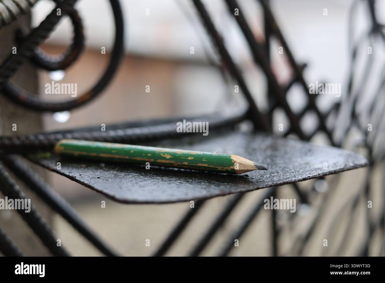 Altes gebrauchtes Schreinerstift-Werkzeug Stockfoto