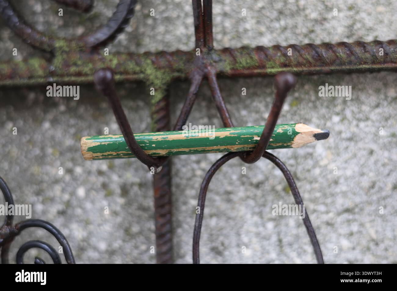 Altes gebrauchtes Schreinerstift-Werkzeug Stockfoto