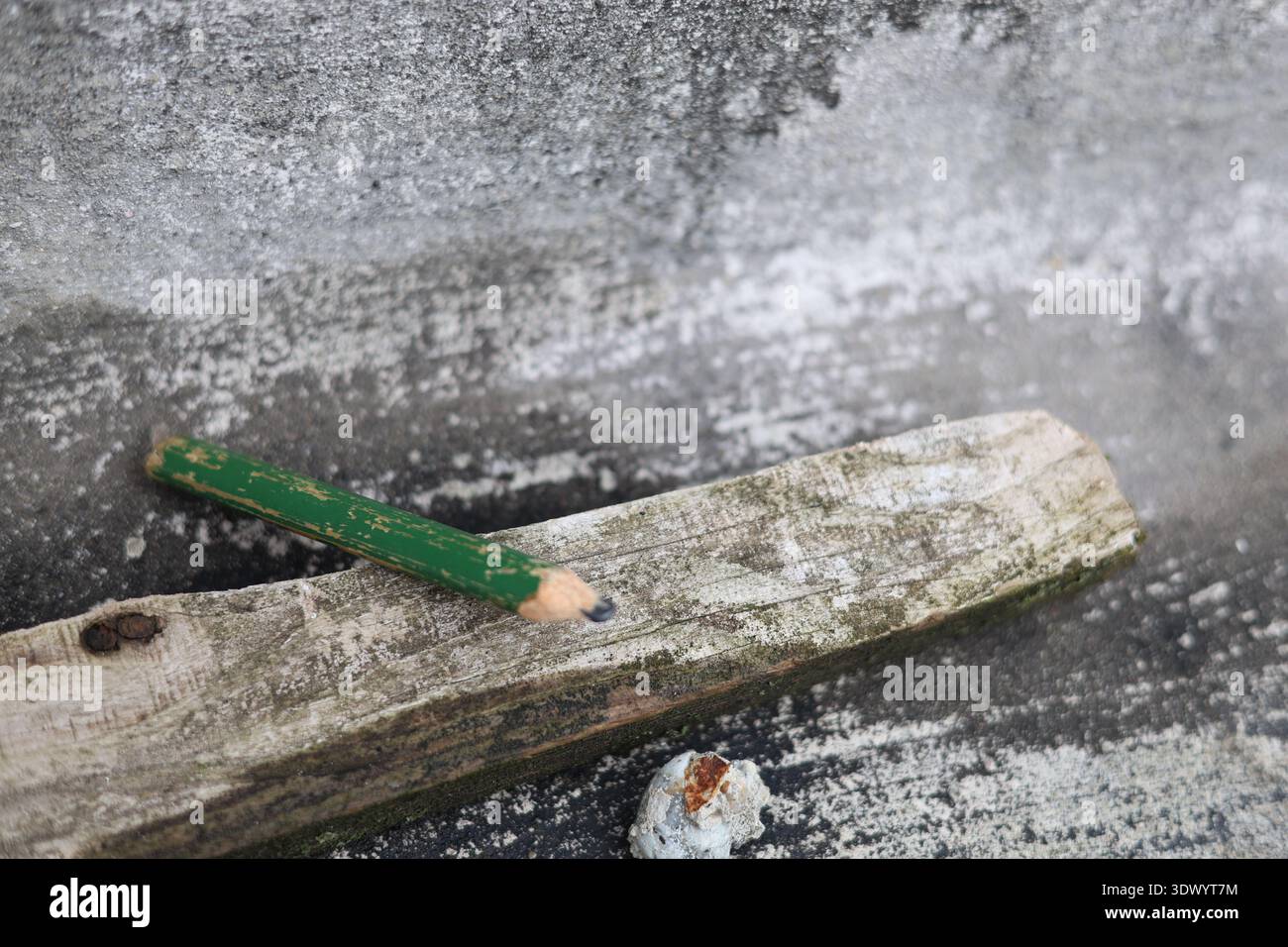 Altes gebrauchtes Schreinerstift-Werkzeug Stockfoto