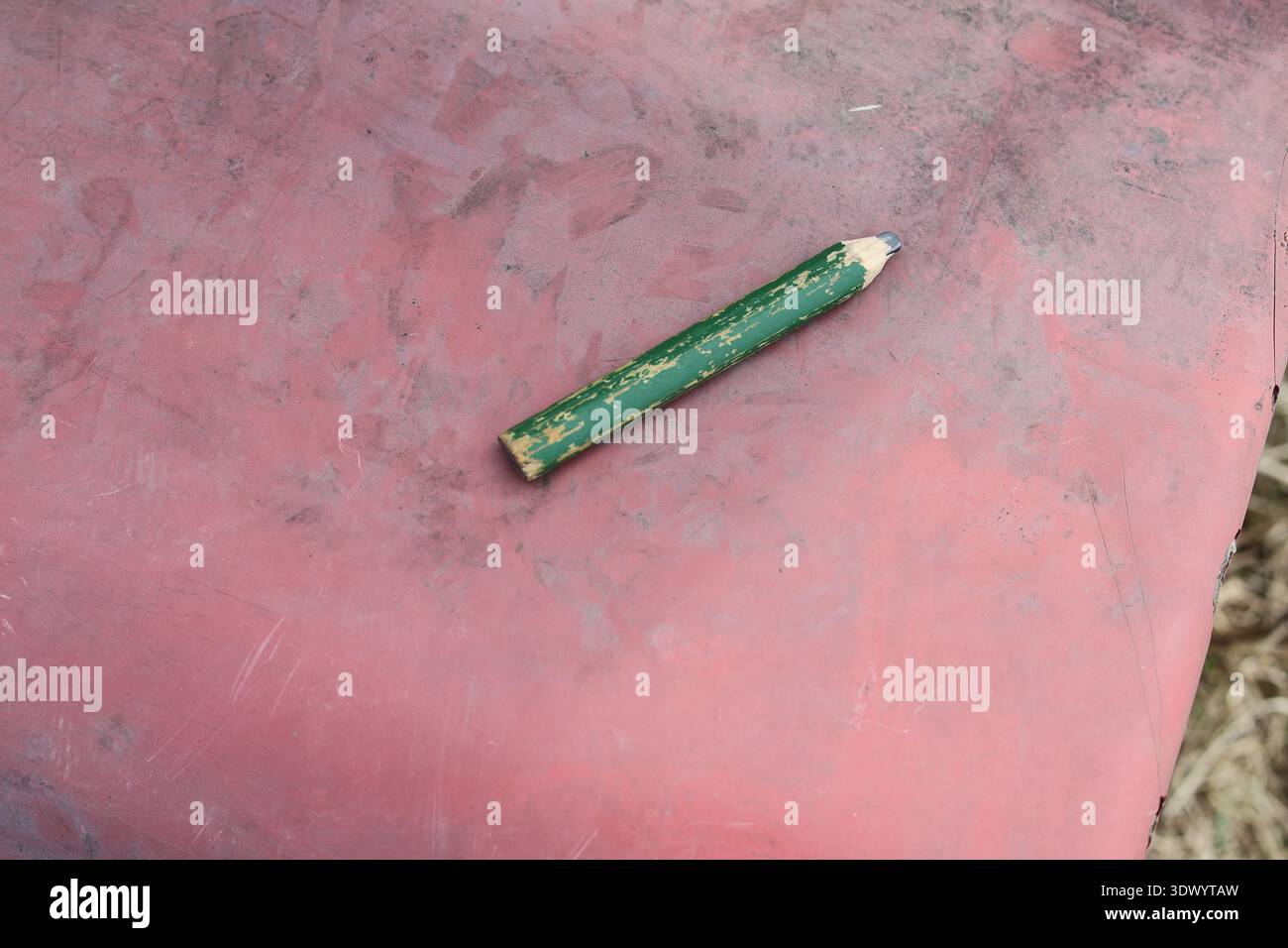 Altes gebrauchtes Schreinerstift-Werkzeug Stockfoto