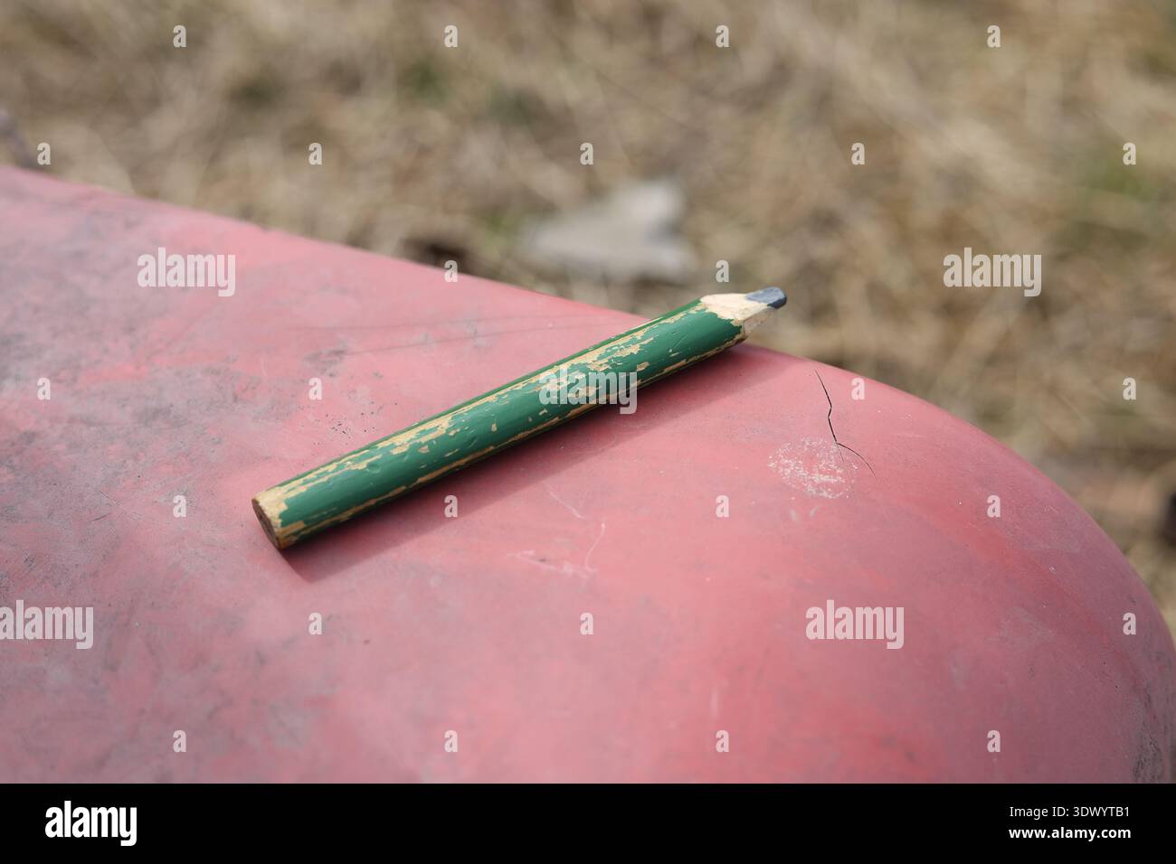 Altes gebrauchtes Schreinerstift-Werkzeug Stockfoto