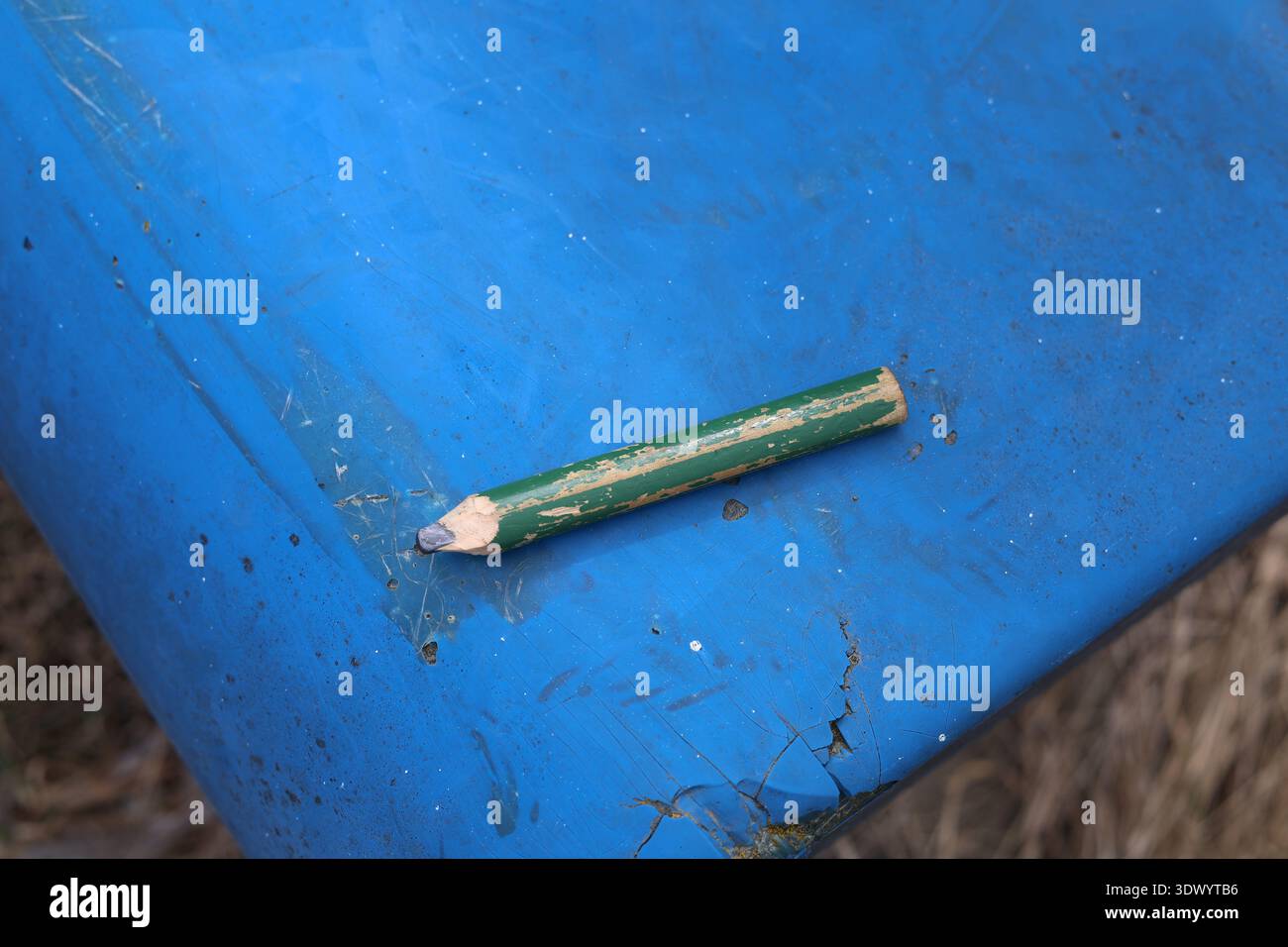 Altes gebrauchtes Schreinerstift-Werkzeug Stockfoto