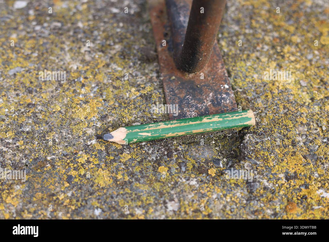 Altes gebrauchtes Schreinerstift-Werkzeug Stockfoto