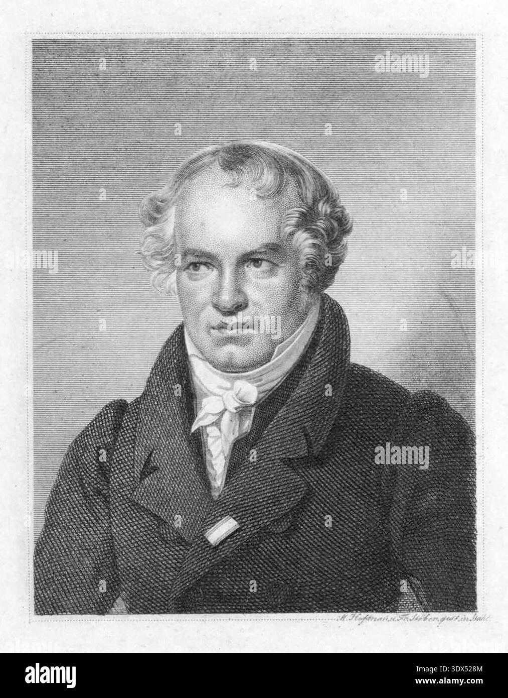 Ein Vintage-Porträt von Friedrich Wilhelm Heinrich Alexander von Humboldt (1769–1859), einem deutschen Universalgelehrten und Entdecker. Bekannt für seine Beiträge zur Naturwissenschaft und romantischen Philosophie, hatte er auch bedeutende akademische Rollen in Medizin und Universitätsleitung inne. Stockfoto