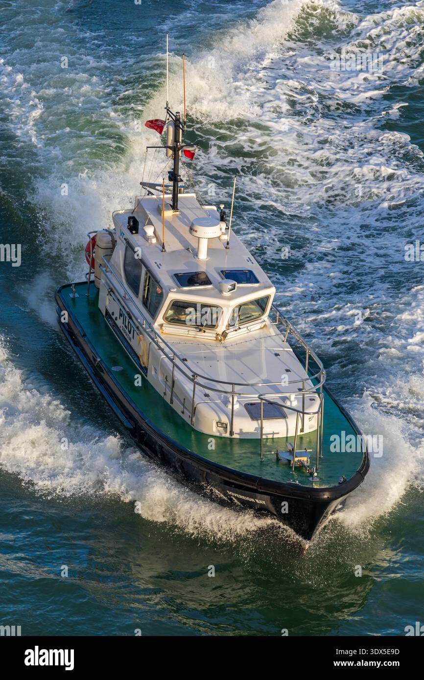 Pilotboot, Hafen Von Gibraltar, Vereinigtes Königreich Stockfoto