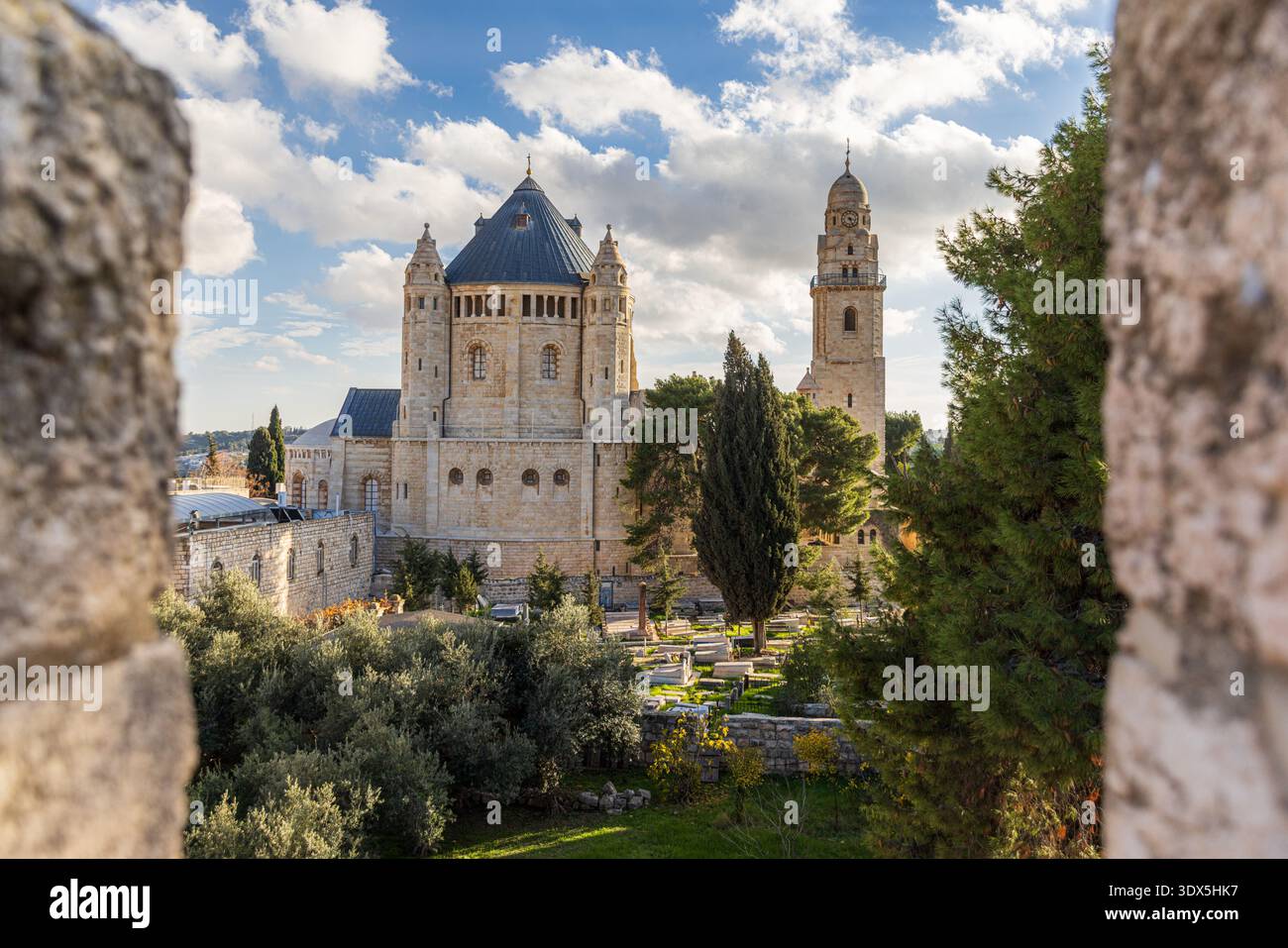 Abtei der Dormition auf dem Berg Zion, Jerusalem Stockfoto