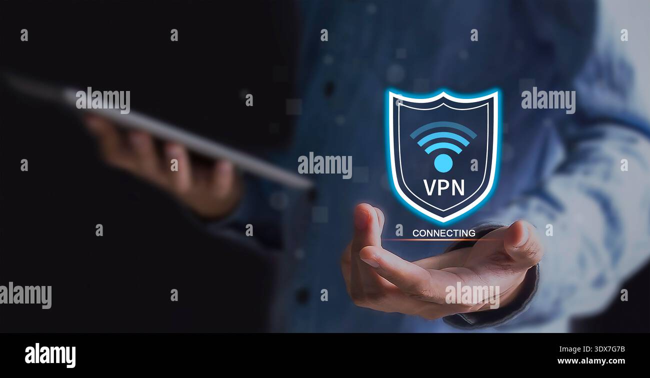 VPN (Virtual Private Network) ist eine sichere Verbindungstechnologie Stockfoto