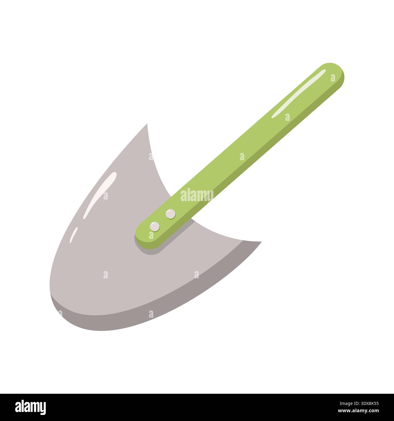Gartenkelle Grüner Griff Illustration Stock Vektor