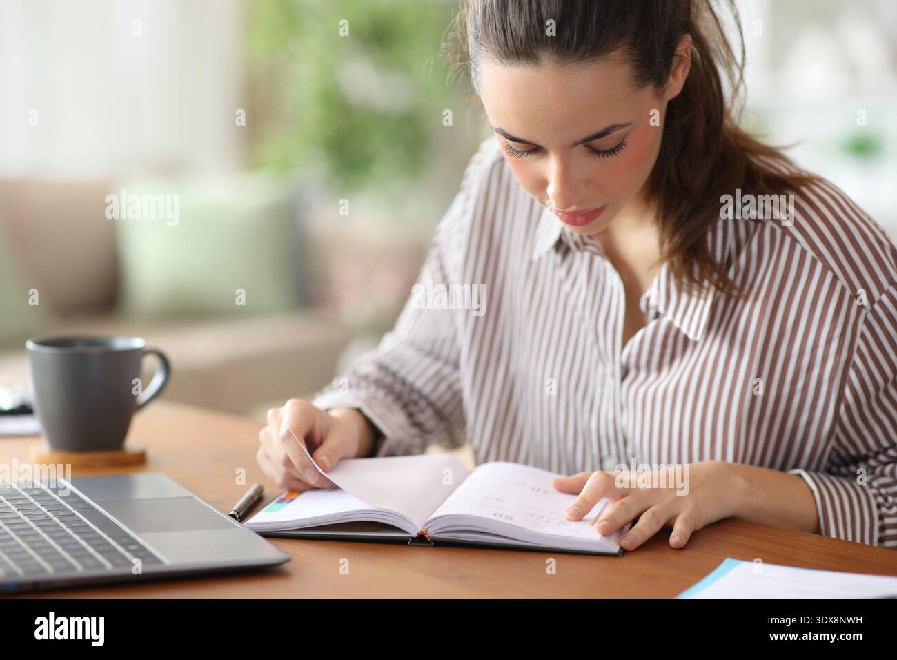 Freiberuflicher Angestellter, der zu Hause arbeitet Stockfoto