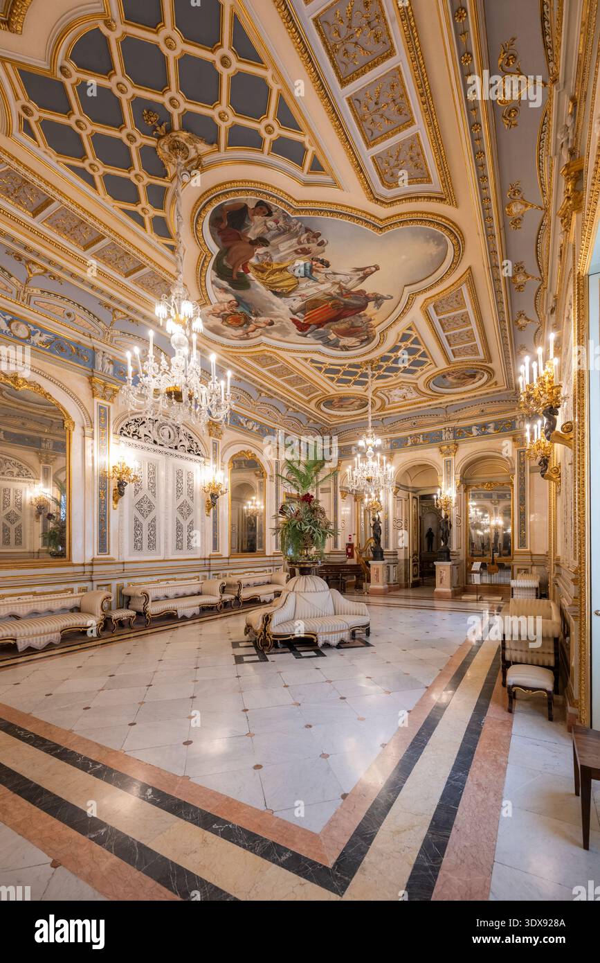 Ballsaal (Salon de baile), Palast der Marques de Dos Aguas, Valencia, Valencianische Gemeinde, Spanien Stockfoto