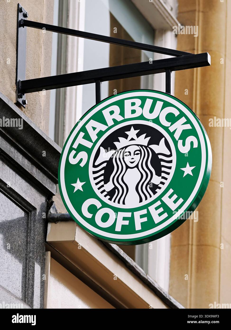 Starbucks Coffee Sign, Oxford, Großbritannien Stockfoto