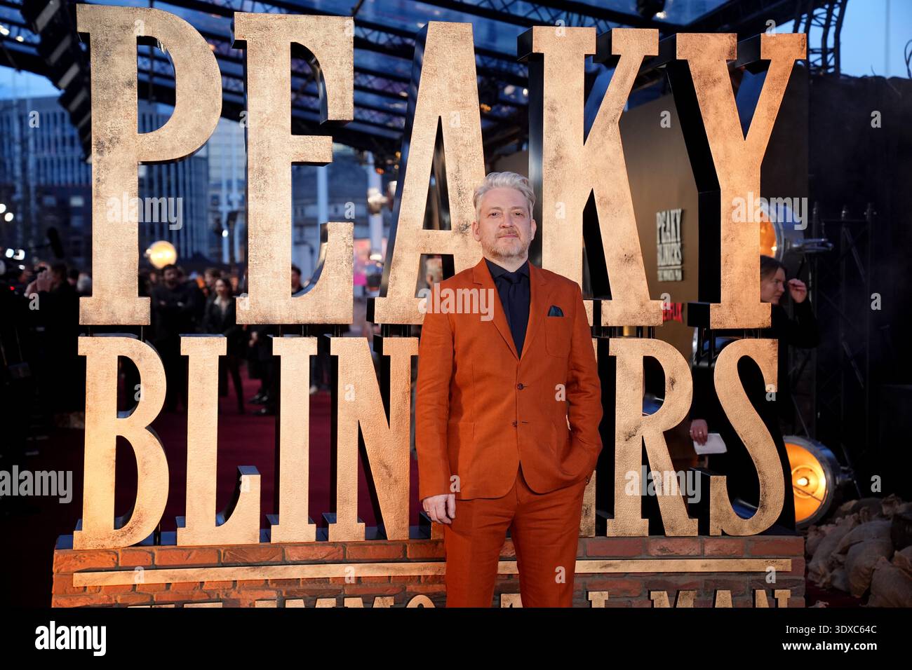 Thomas Arnold nahm an der Weltpremiere von Peaky Blinders: The Immortal man in der Symphony Hall in Birmingham teil. Bilddatum: Montag, 2. März 2026. Stockfoto