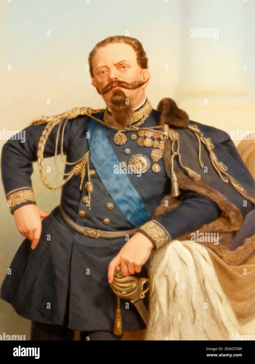 Viktor Emanuel II. Oder Vittorio Emanuele Maria Alberto Eugenio Ferdinando Tommaso di Savoia, Vittorio Emanuele II., 1820–1878, König von Sardinien, König von Italien Stockfoto