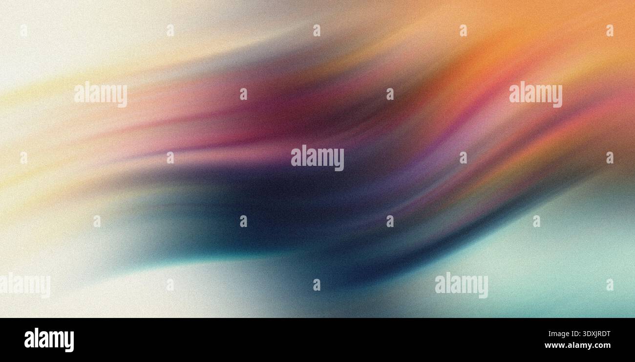 Abstrakter unscharfer Hintergrund mit Streifen von Orange Gelb Rosa und Blau, die einen dynamischen Effekt erzeugen Stockfoto