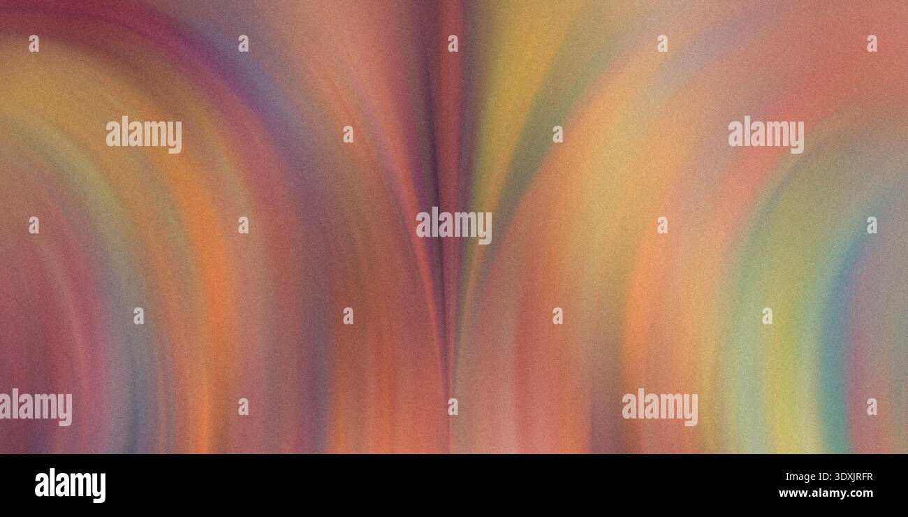 Abstrakter, unscharfer Hintergrund mit Streifen von Gelb, Orange, Pink und Lila, die einen dynamischen Effekt erzeugen Stockfoto