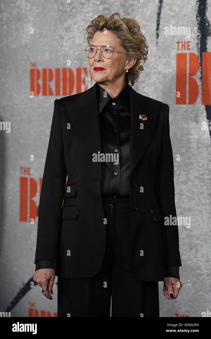 Ny. März 2026. Annette Bening at Arrivals for THE BRIDE Premiere, Frederick P. Rose Hall, Jazz at Lincoln Center, New York, NY, 03. März 2026. Quelle: Kristin Callahan/Everett Collection/Alamy Live News Stockfoto