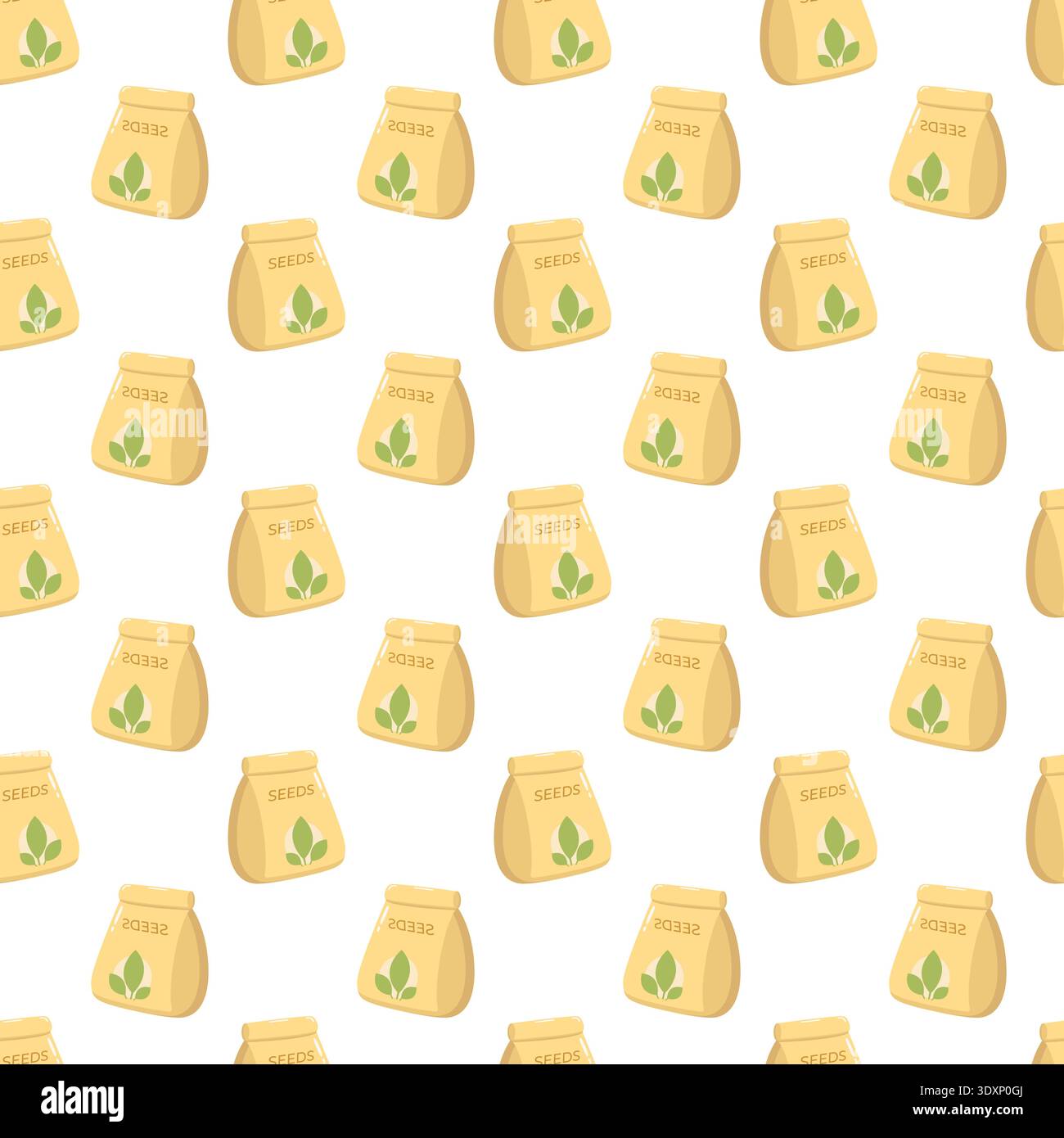 Seed Packet Pattern Eco Seamless Design Stock Vektor