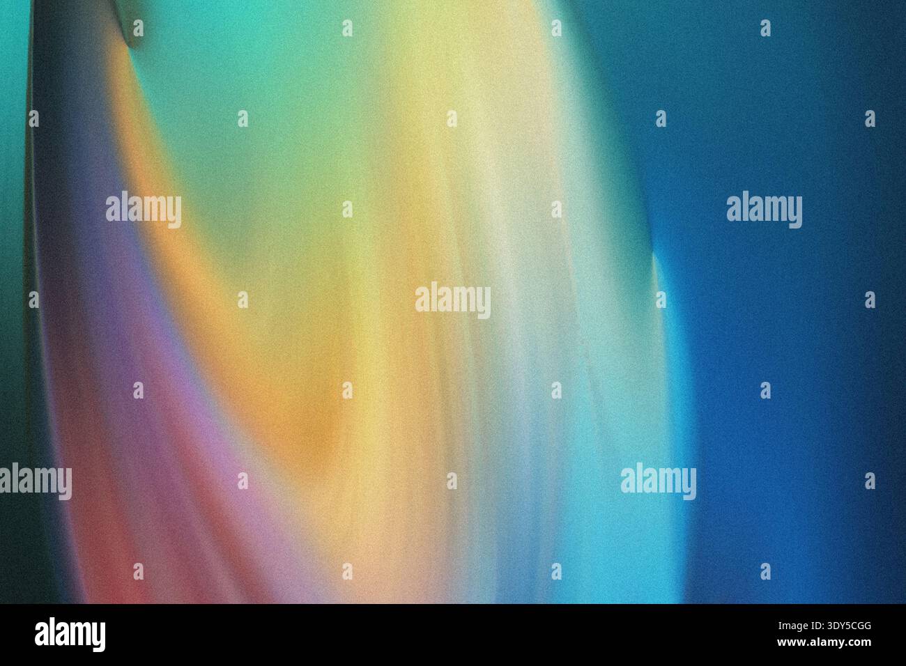 Ein abstraktes Aquarellgemälde mit einer Mischung aus Blau-Grün-Gelb- und Violetttönen mit sanften Übergängen Stockfoto