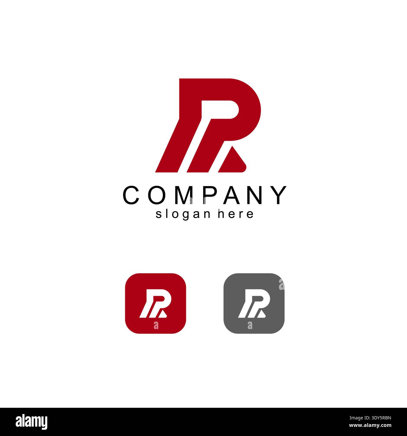 Minimalistisches elegantes Monogramm-Logo. Herausragendes professionelles, trendiges und fantastisches künstlerisches RM MR RW WR Initial basiertes Alphabet-Icon-Logo Stock Vektor