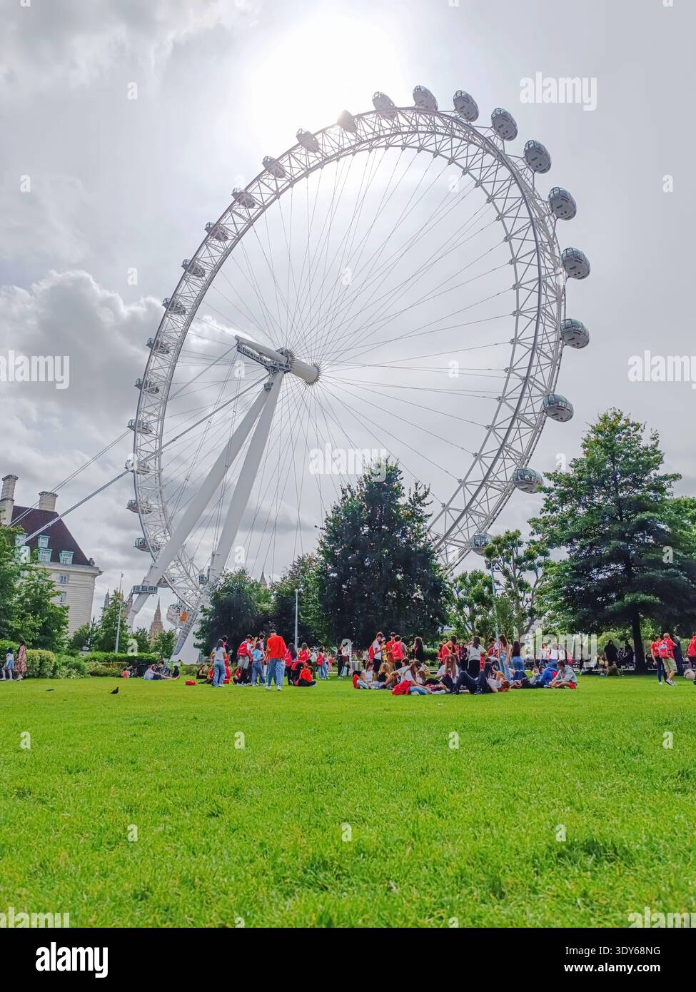 London Eye Riesenrad Attraktion am South Bank River Stockfoto
