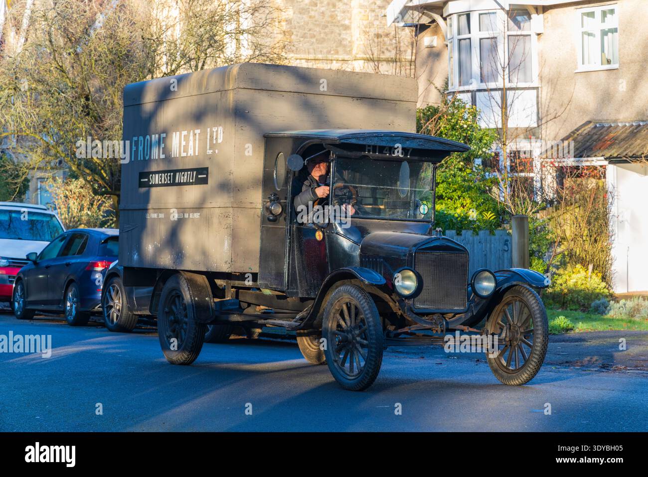 Clevedon Kaffee und Autos Stockfoto