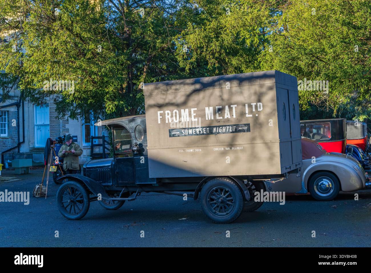 Clevedon Kaffee und Autos Stockfoto
