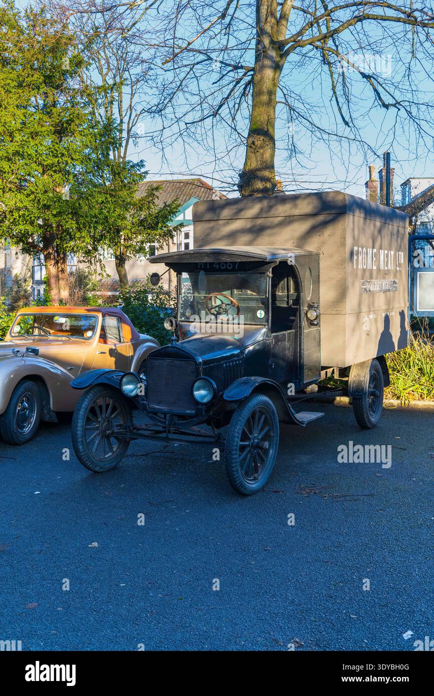Clevedon Kaffee und Autos Stockfoto