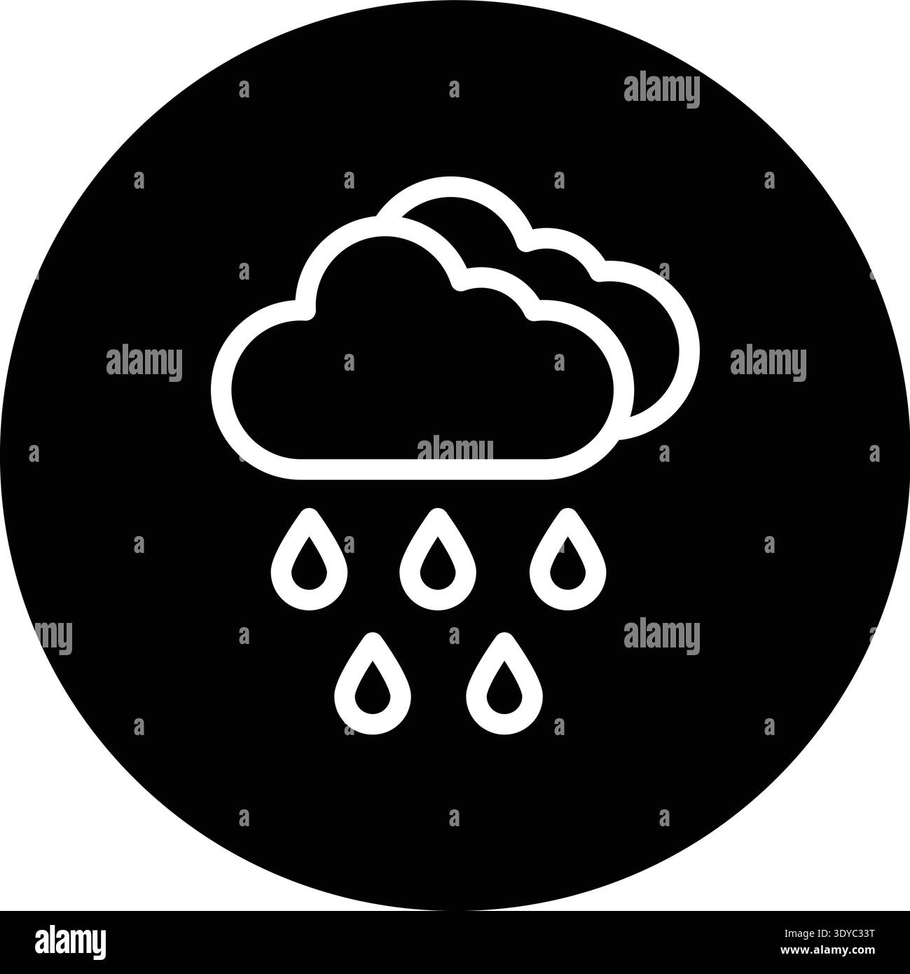 Rain Vector Icon Design Illustration Stock Vektor