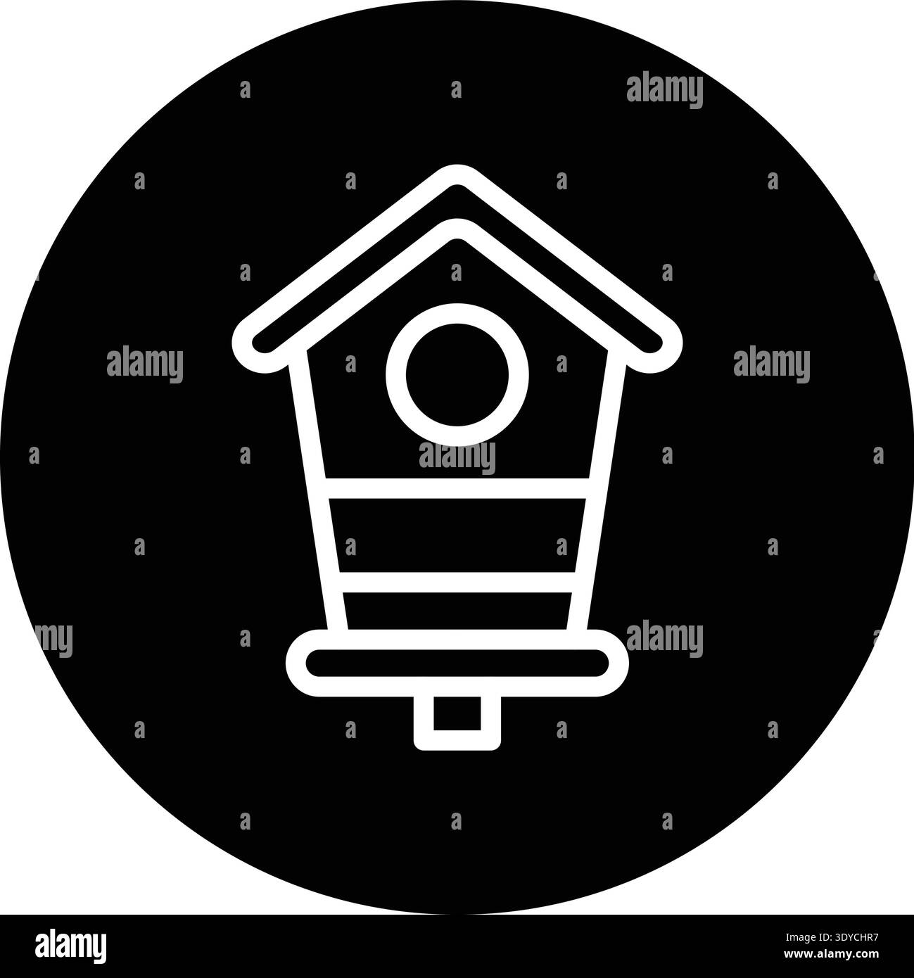 Vogelhaus Vektor Icon Design Illustration Stock Vektor