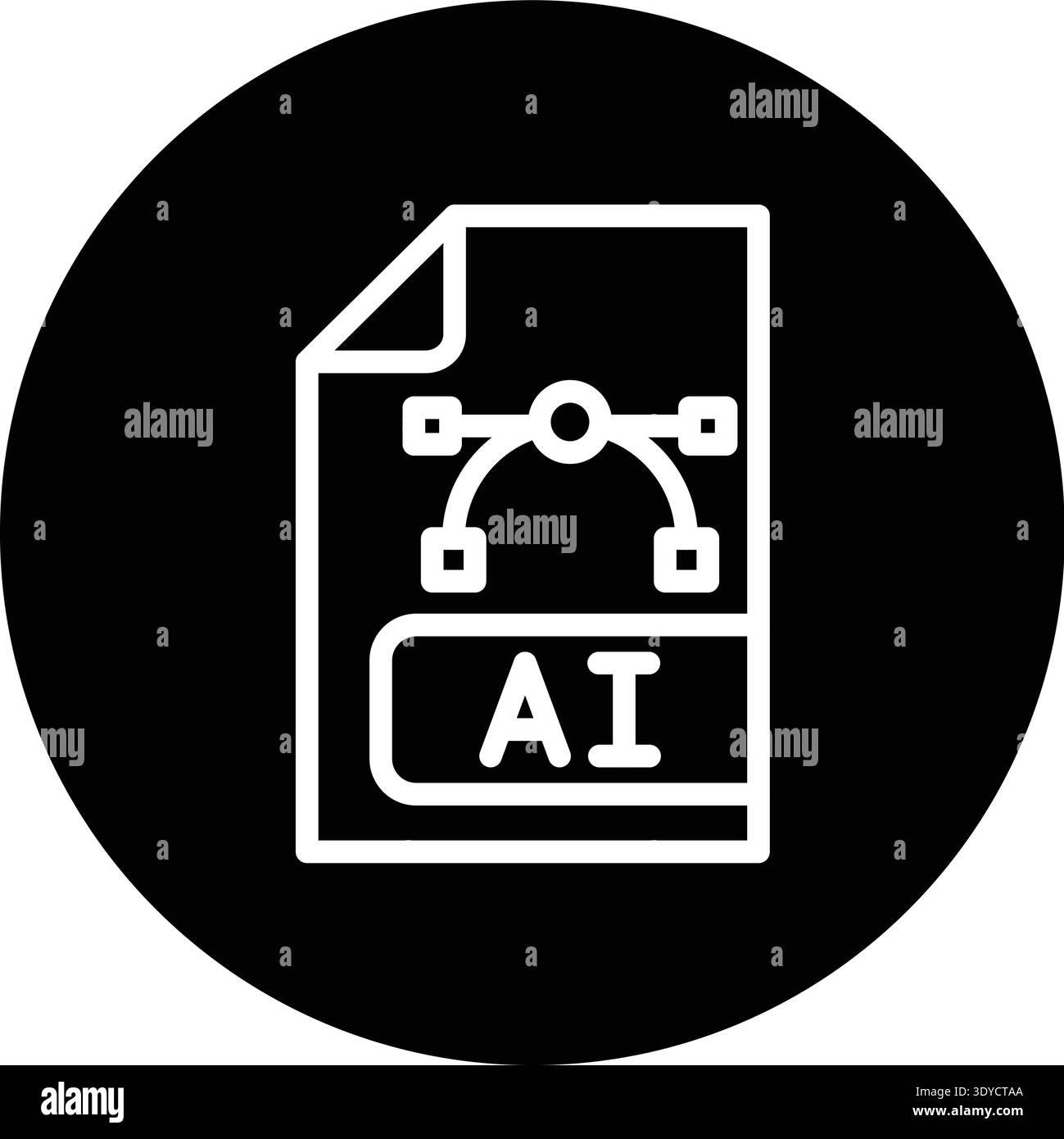 AI-Datei Vektorsymbol Design-Illustration Stock Vektor