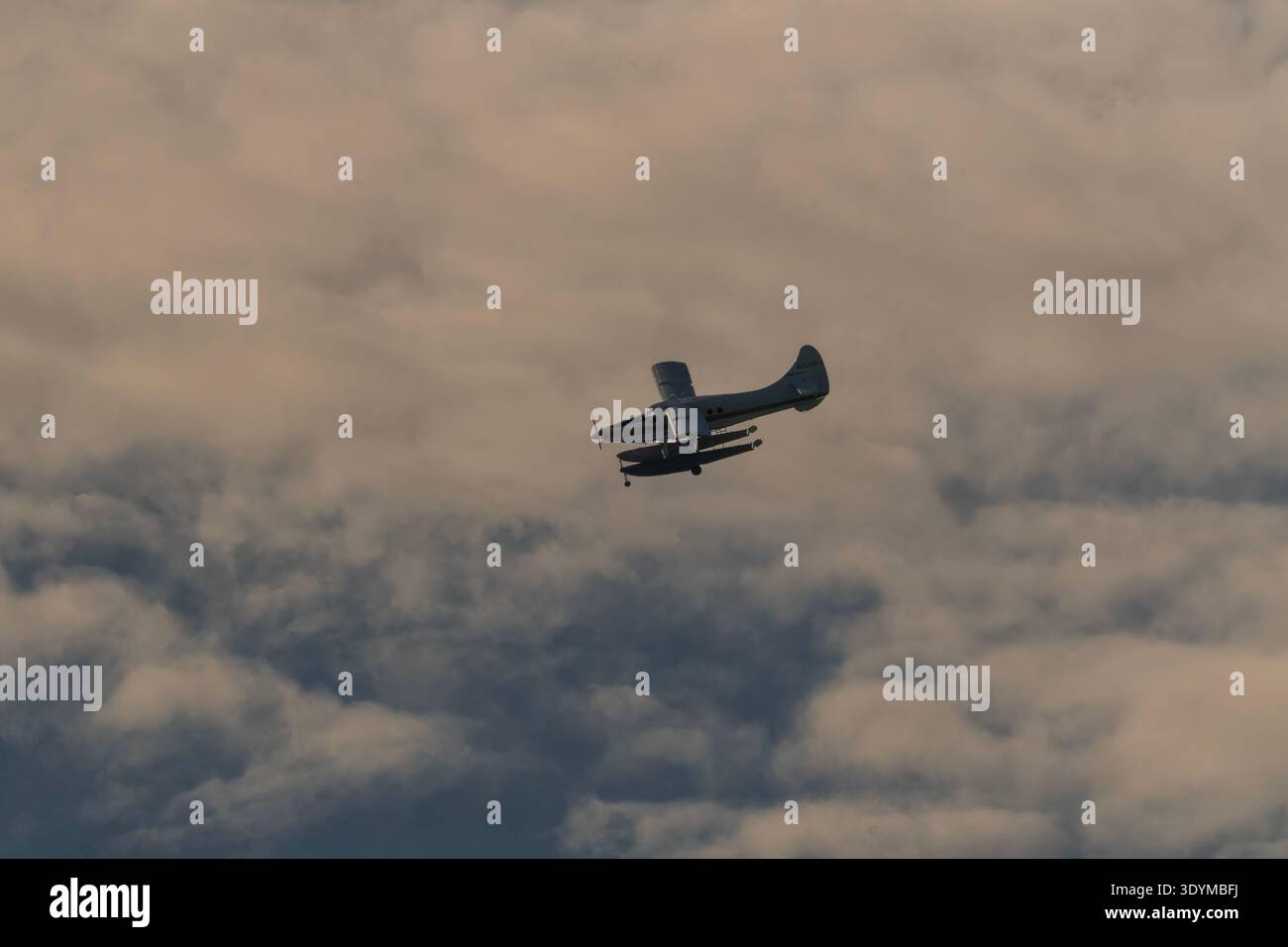 Seaplane Banking Overhead In Key West, Florida Stockfoto